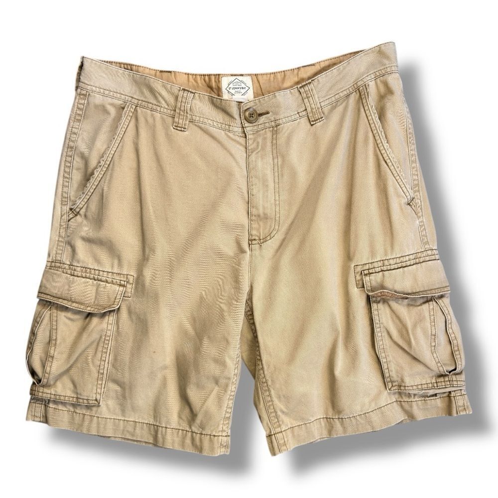 St. John's Bay Tan Cargo Shorts Sz 38